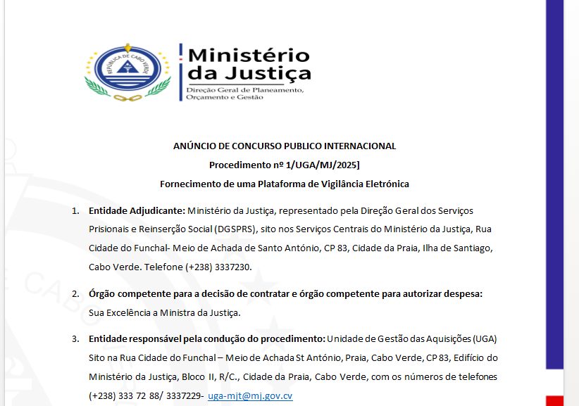 Fornecimento de uma Plataforma de Vigilância Eletrónica
