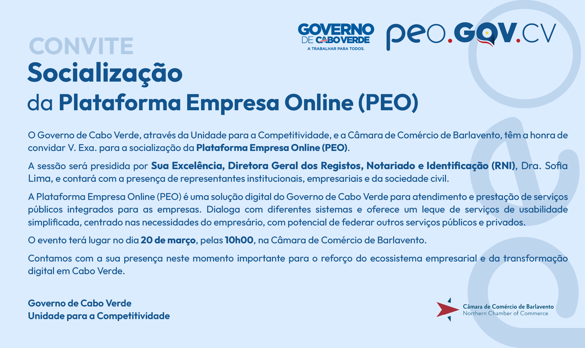 Socialização da Plataforma Empresa Online - Peo