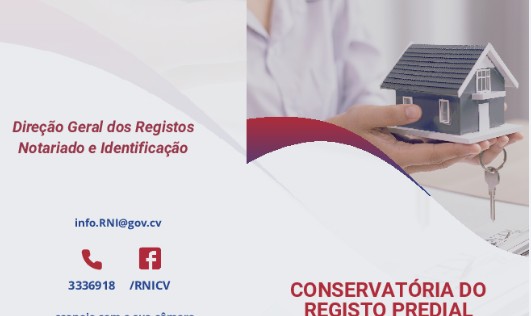 Panfleto dos serviços do Registo Predial