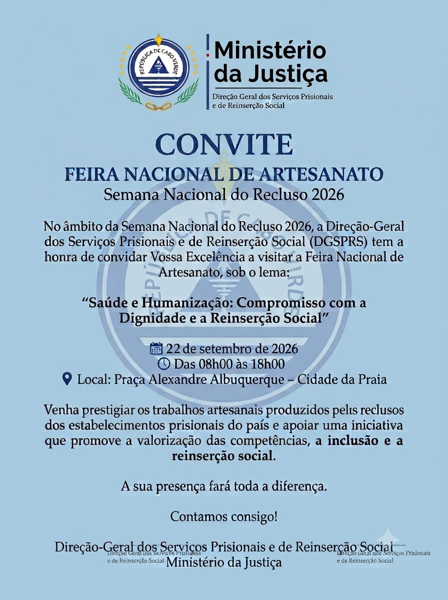Convite – Feira Nacional de Artesanato | Semana Nacional do Recluso 2026 (22 de setembro)
